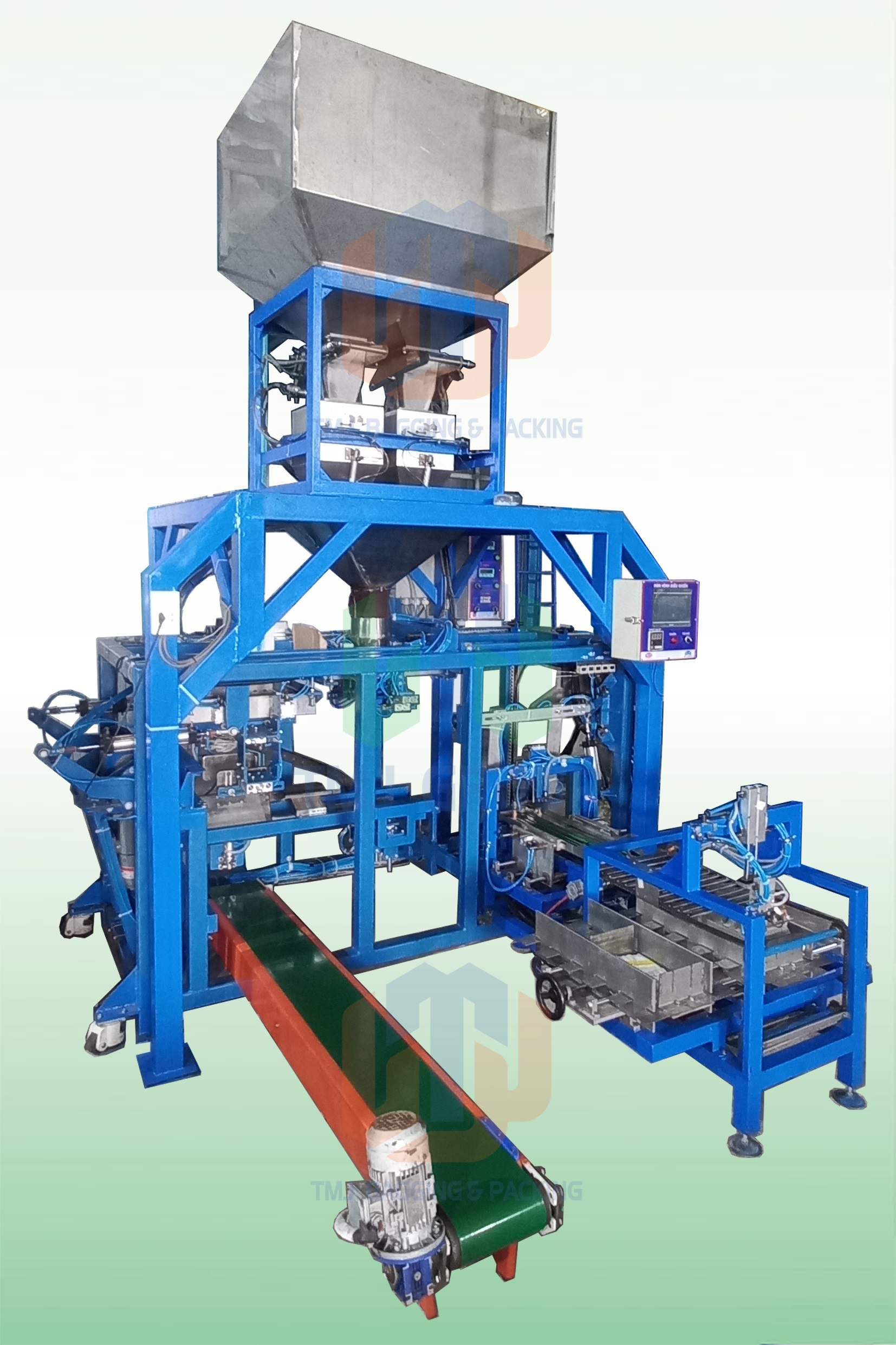 Máy đóng gói tự động túi rời, gạo, đường, 1kg-5kg