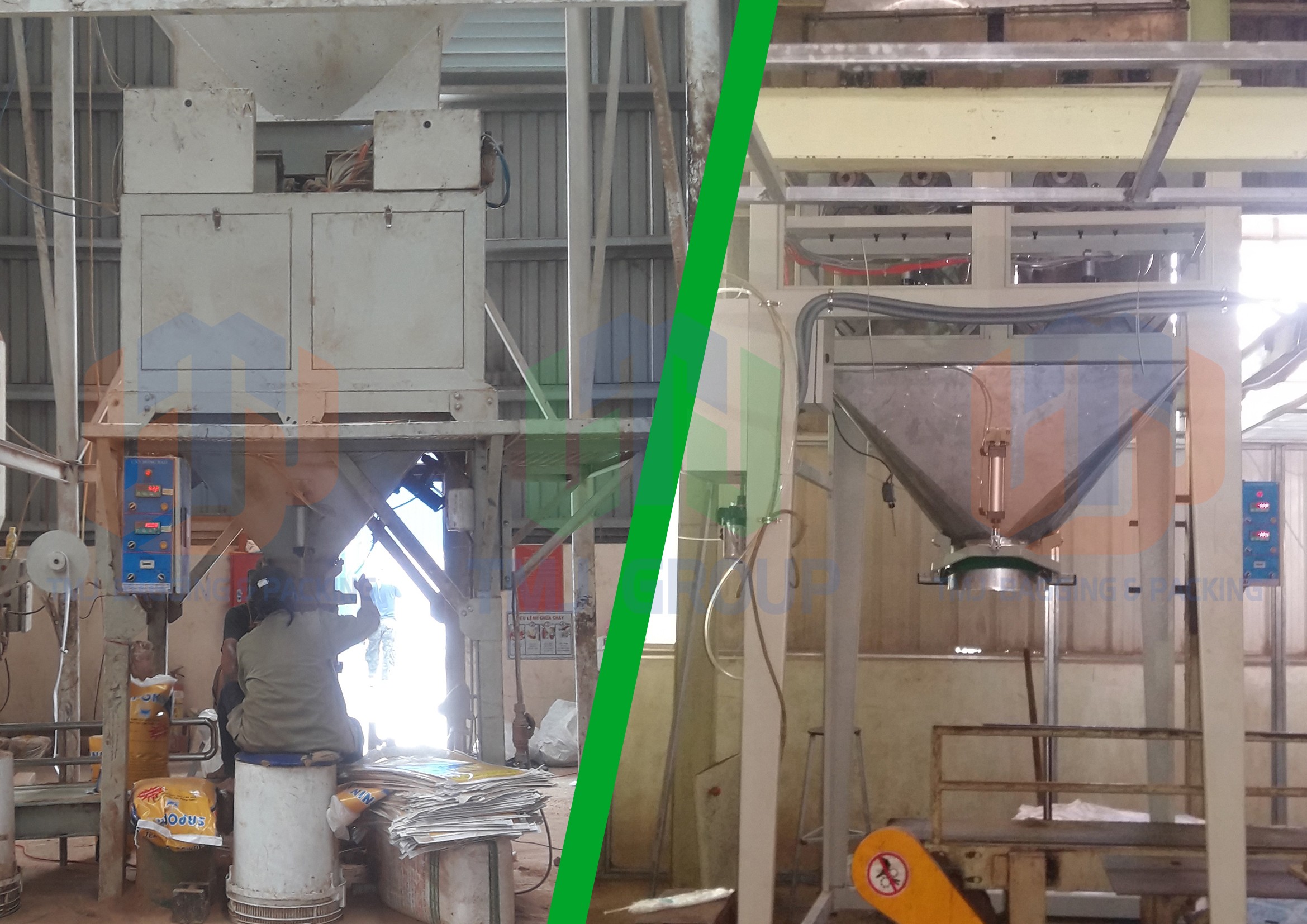 Máy cân đóng bao nguyên liệu dạng bột công suất cao