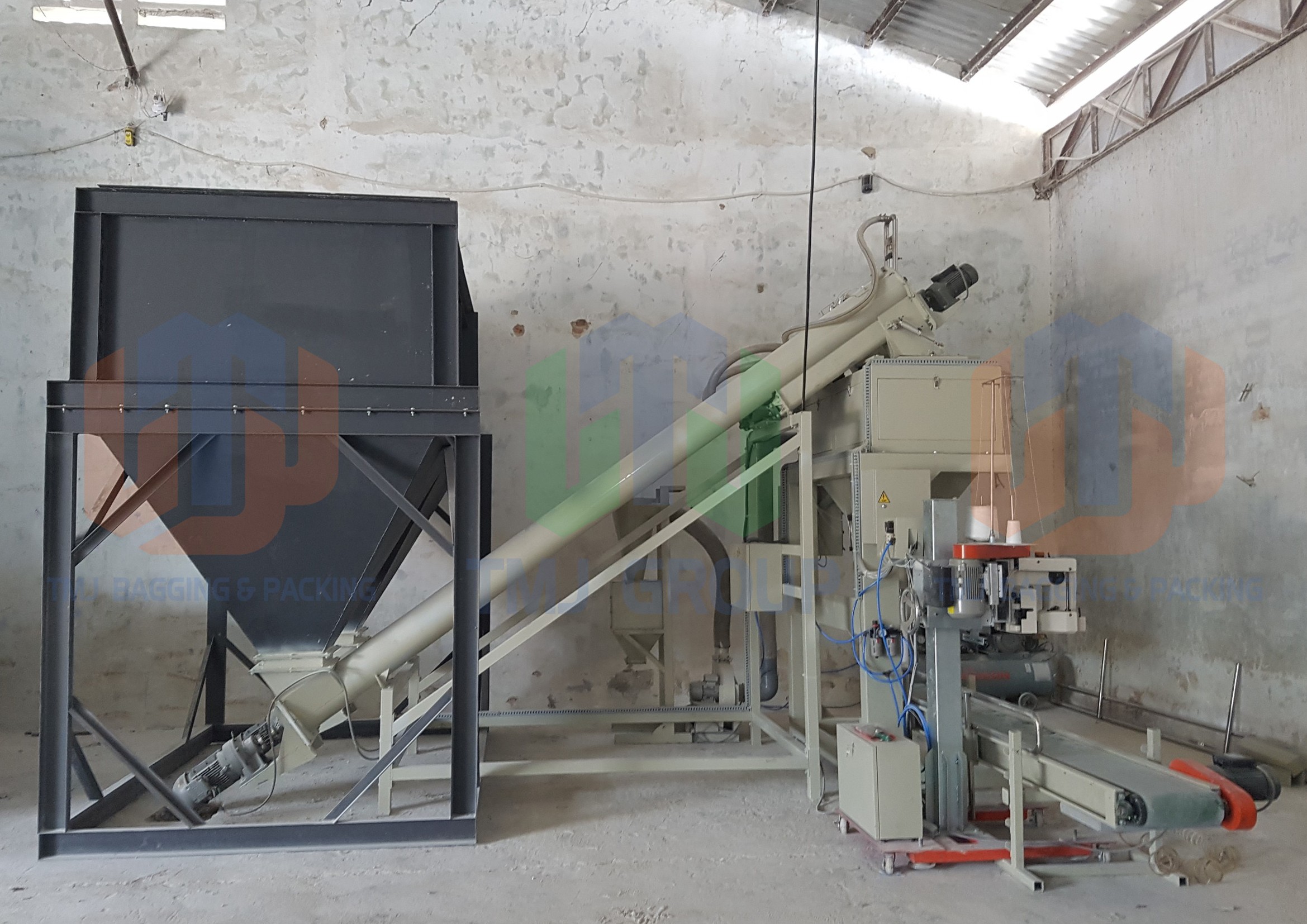 Máy cân đóng bao bột bả, keo dán gạch, vôi bột, có hút chân không