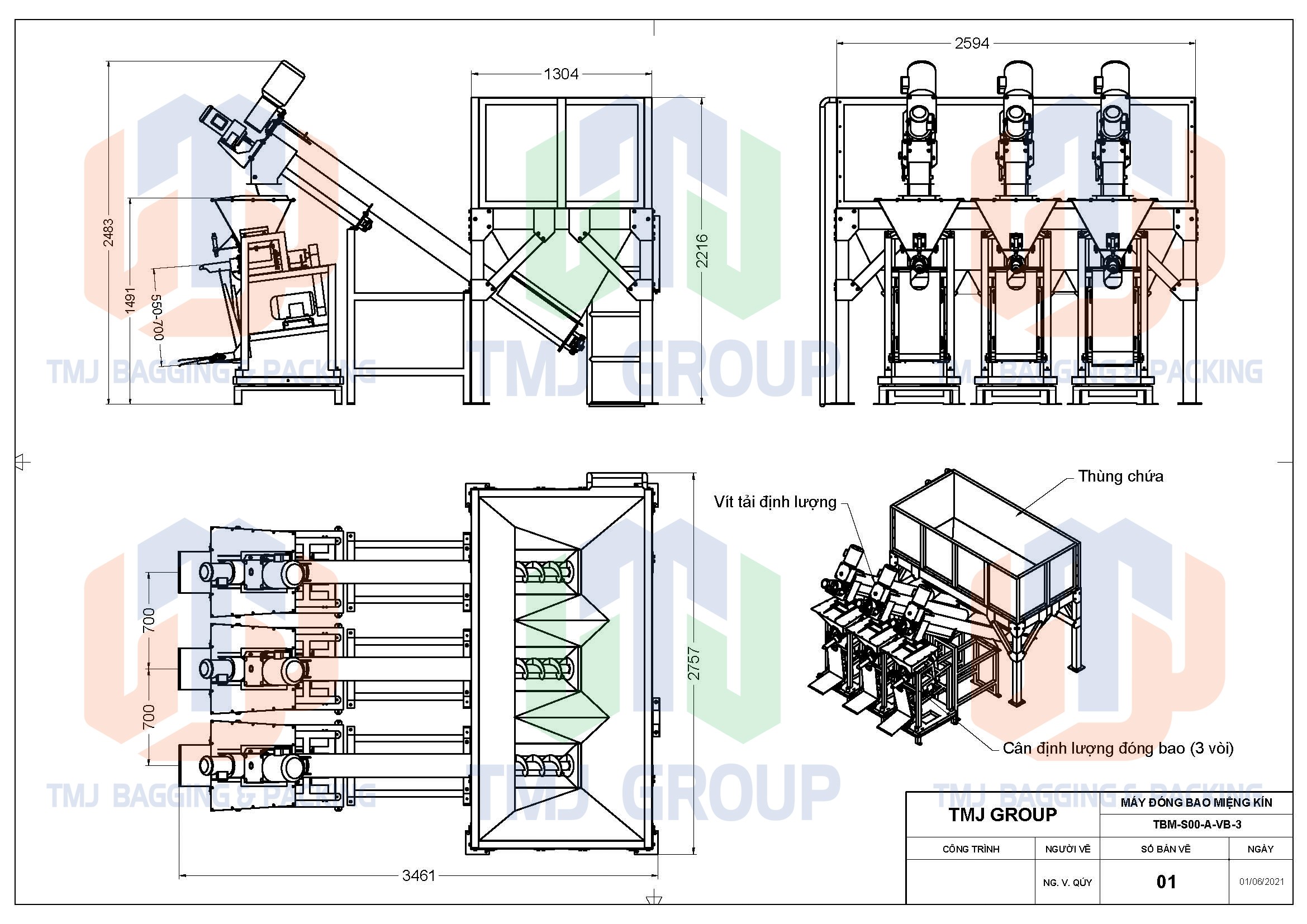 Máy cân đóng bao vữa khô, vữa xây tô, bao van