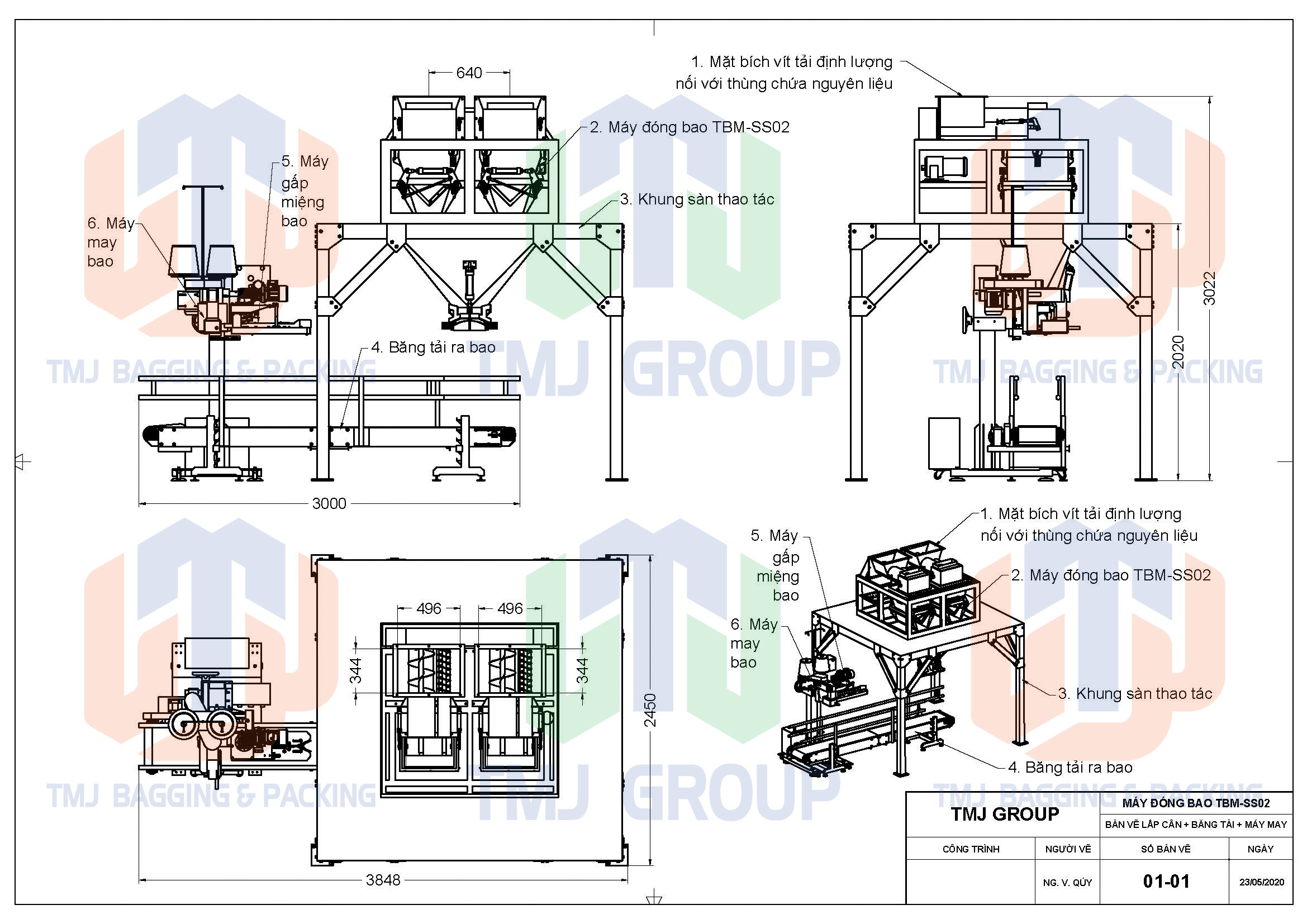 Máy cân đóng bao nguyên liệu dạng bột