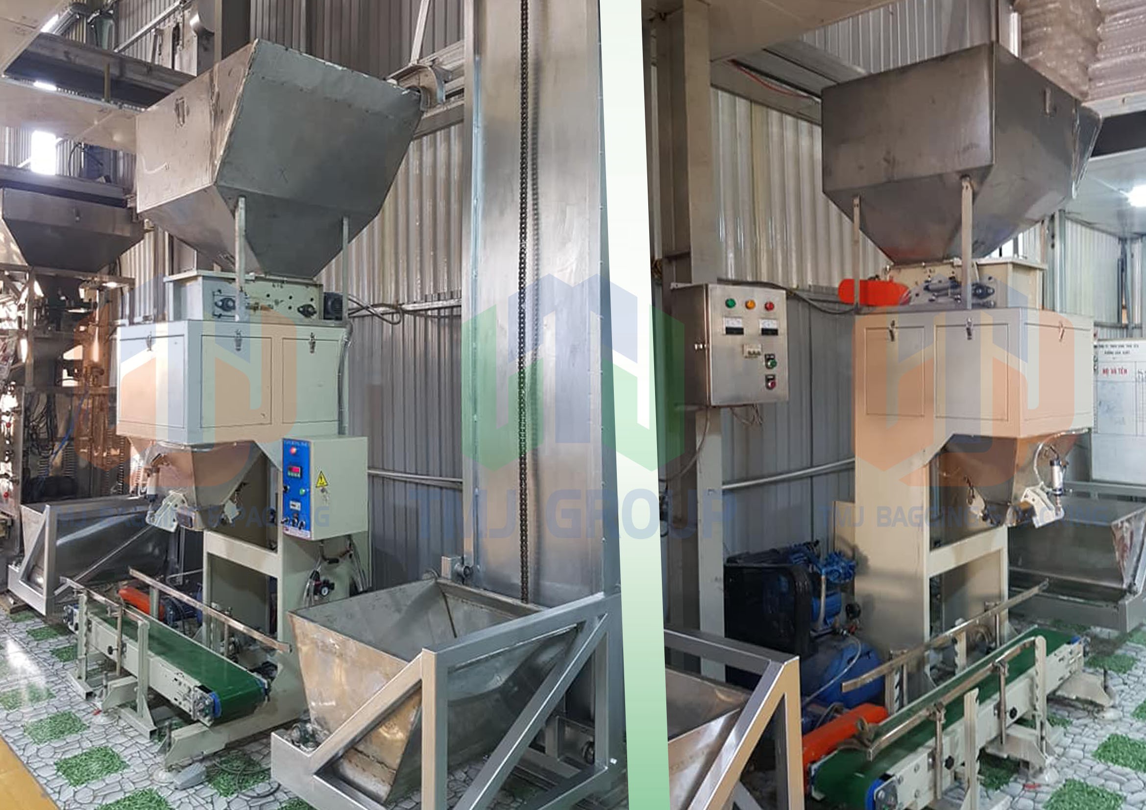 Máy đóng gói bán tự động định lượng băng tải