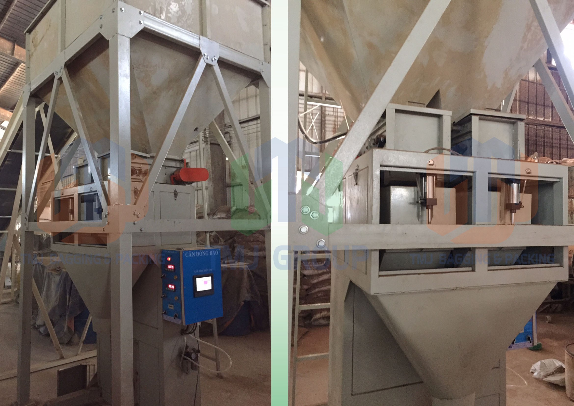 Máy đóng gói bán tự động định lượng băng tải