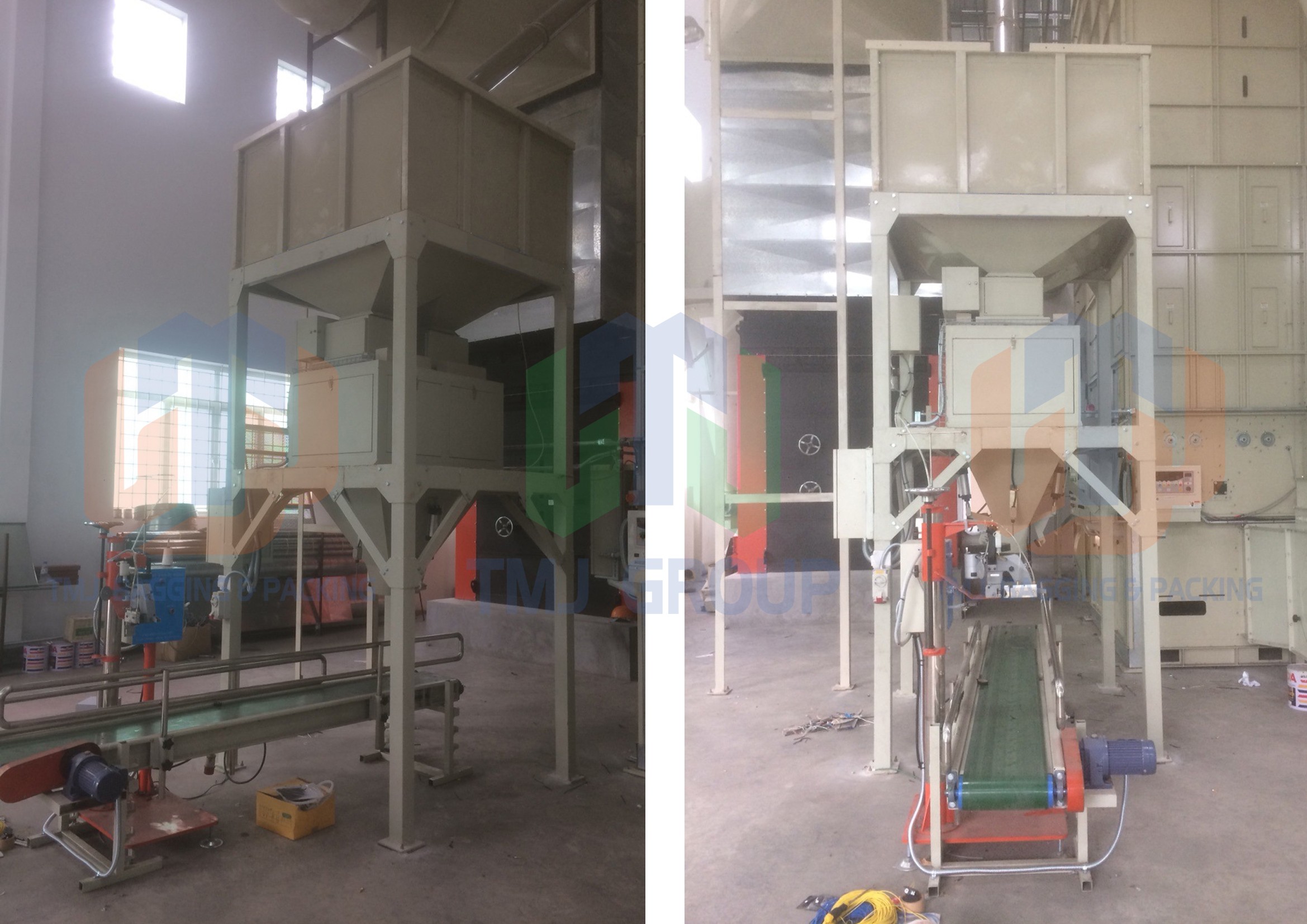 Máy cân đóng bao cám viên và nguyên liệu dạng hạt