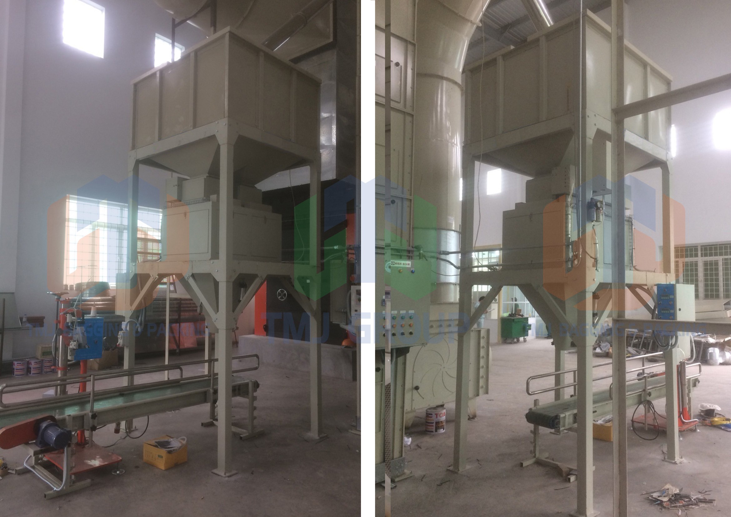 Máy cân đóng bao cám viên và nguyên liệu dạng hạt