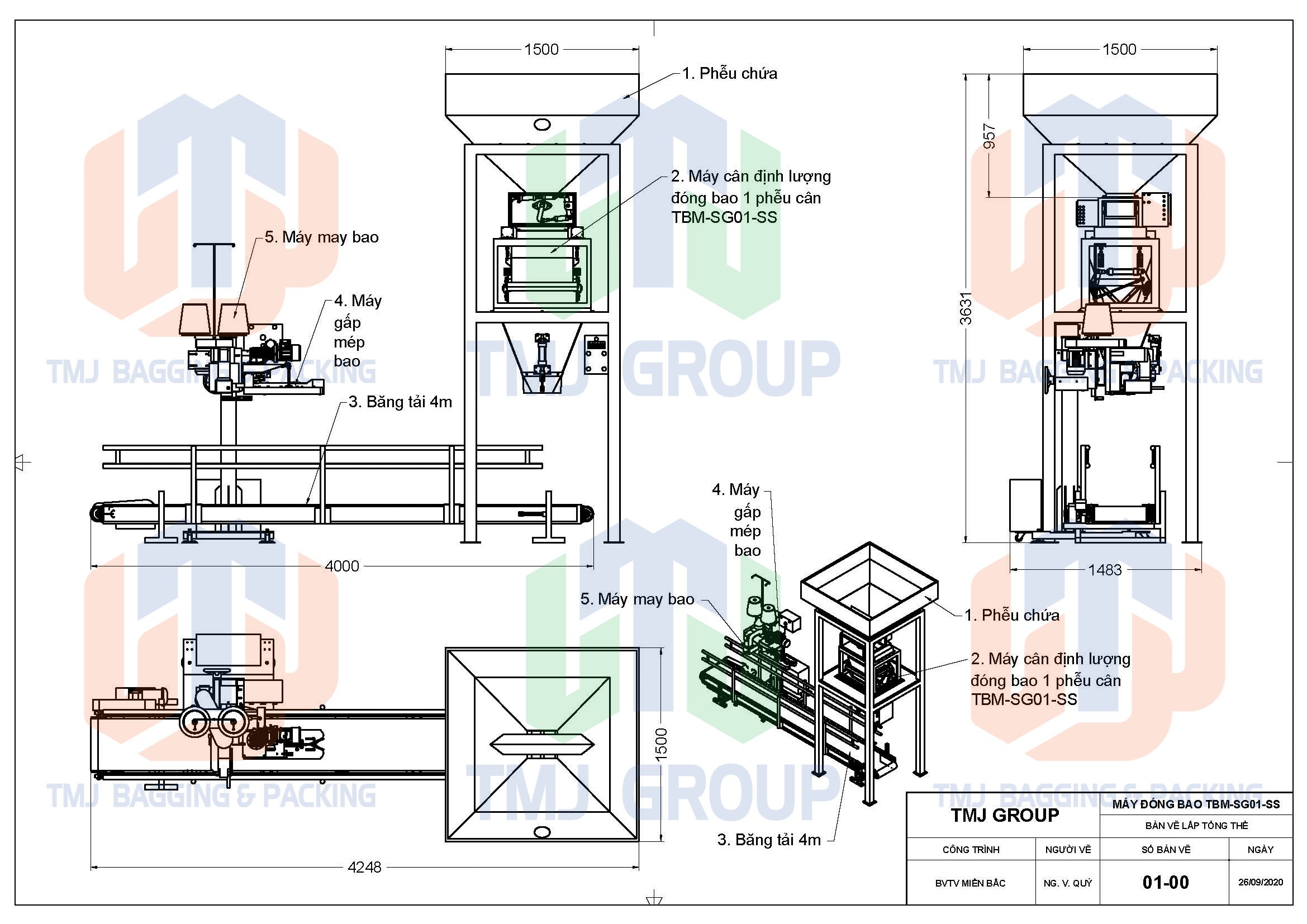 Máy cân đóng bao lúa gạo và các nguyên liệu dạng hạt