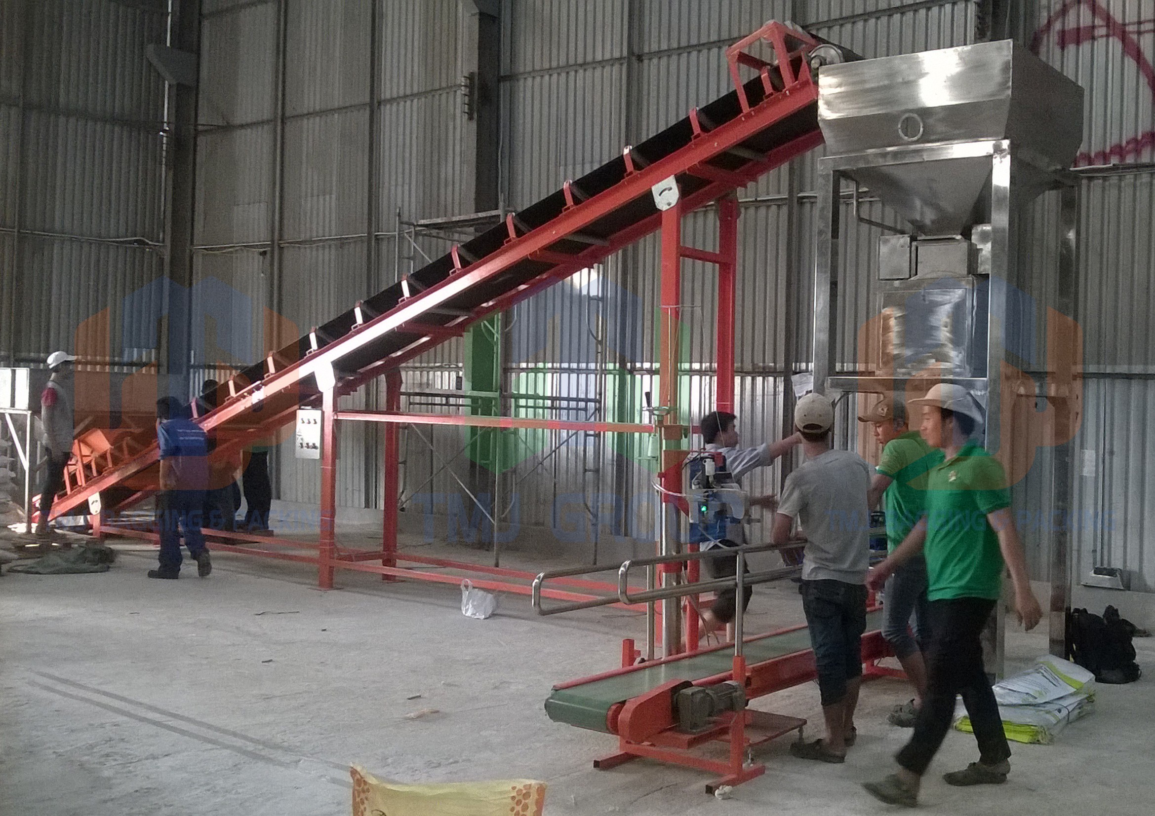 Máy cân đóng bao lúa gạo và các nguyên liệu dạng hạt