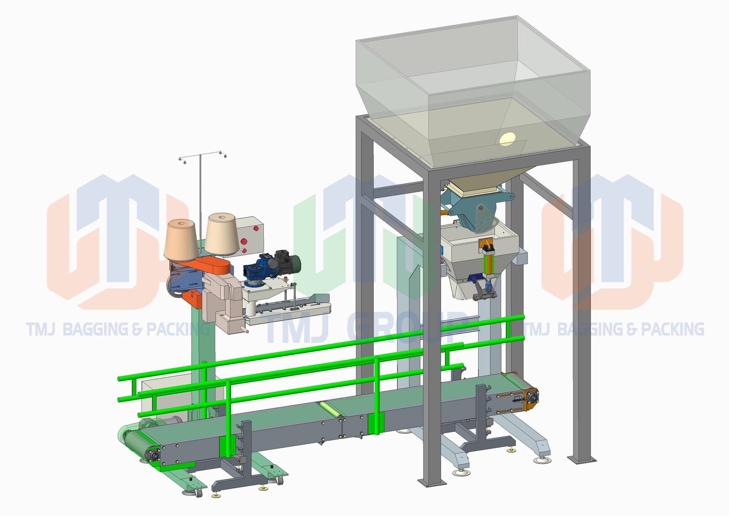 Máy cân đóng bao nguyên liệu dạng hạt công suất nhỏ