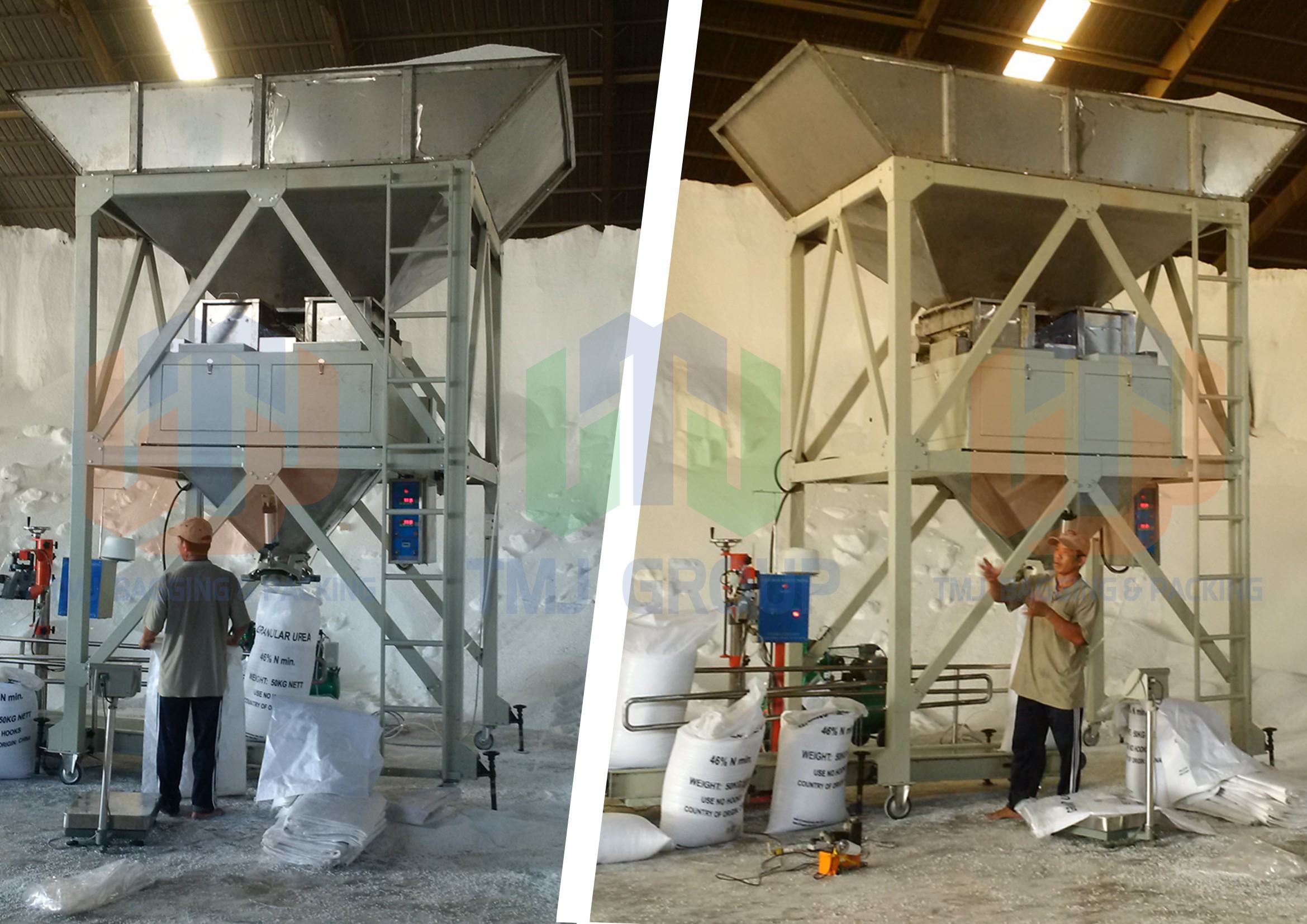 Máy cân đóng bao nguyên liệu dạng hạt và dạng bột