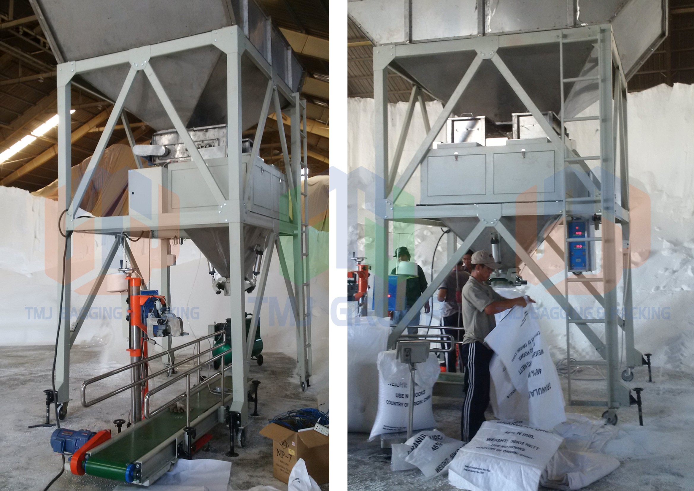 Máy cân đóng bao nguyên liệu dạng hạt và dạng bột