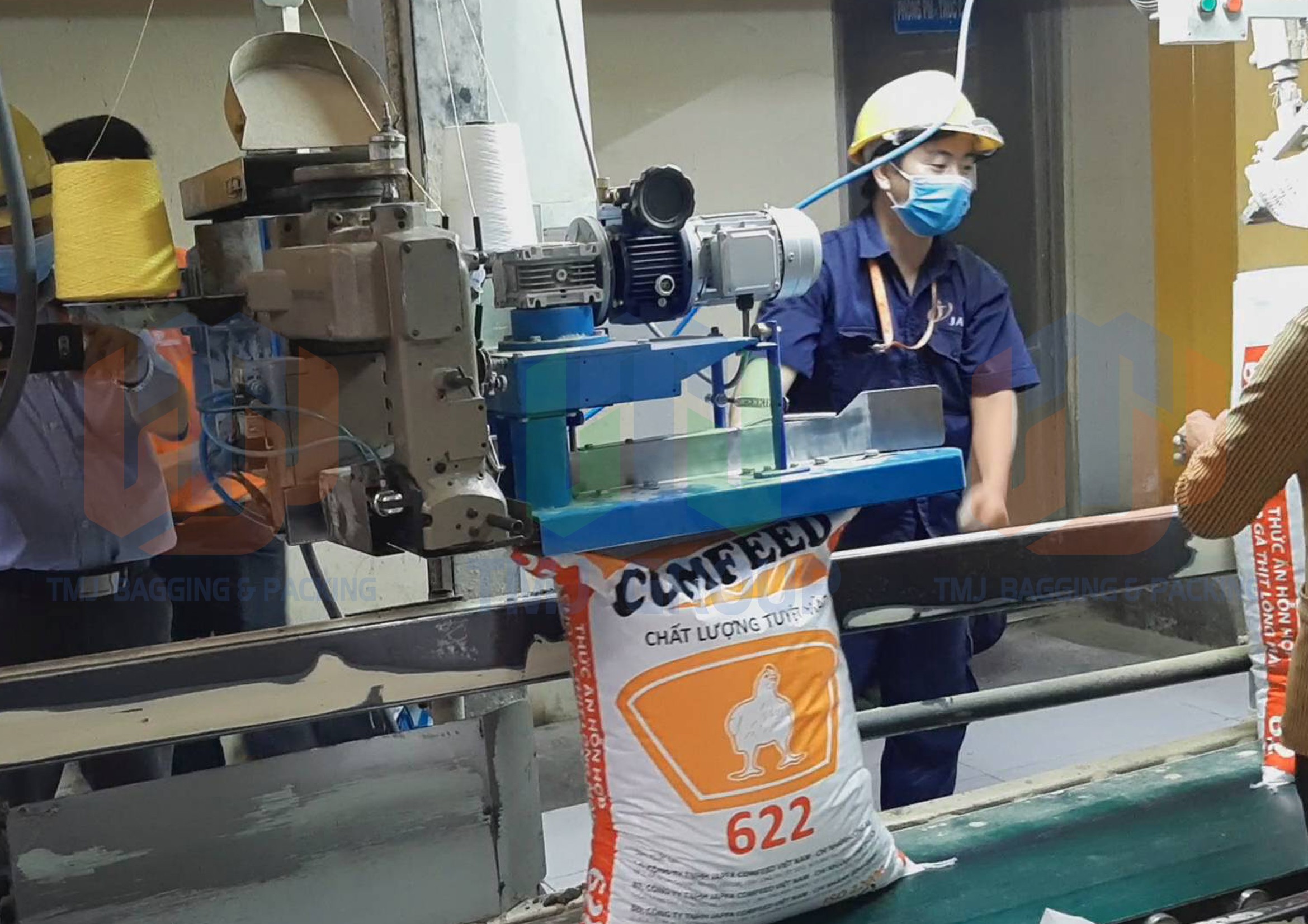 Máy gấp miệng bao loại ngắn