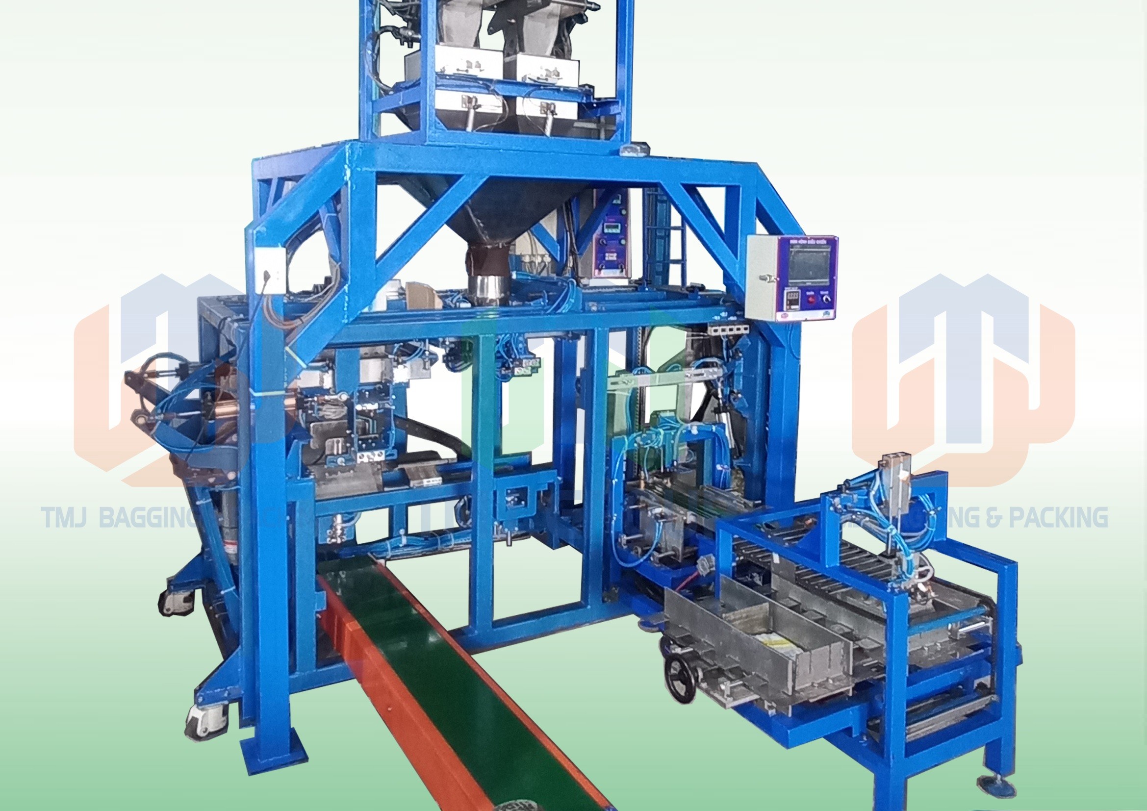 Máy đóng gói tự động túi rời, gạo, đường, 1kg-5kg